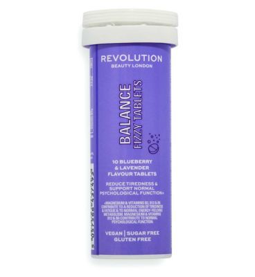Revolution Beauty Balance Blueberry &amp;amp; Lavender Fizzy Tablets 10s