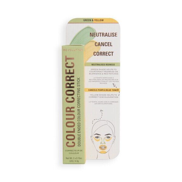 Revolution Colour Correcting Stick Yellow &amp;amp; Green