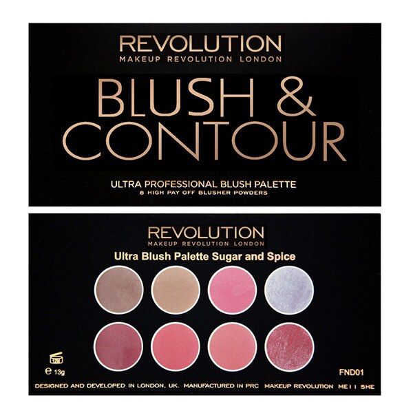 Revolution Ultra Blush Palette Sugar &amp;amp; Spice With Contour