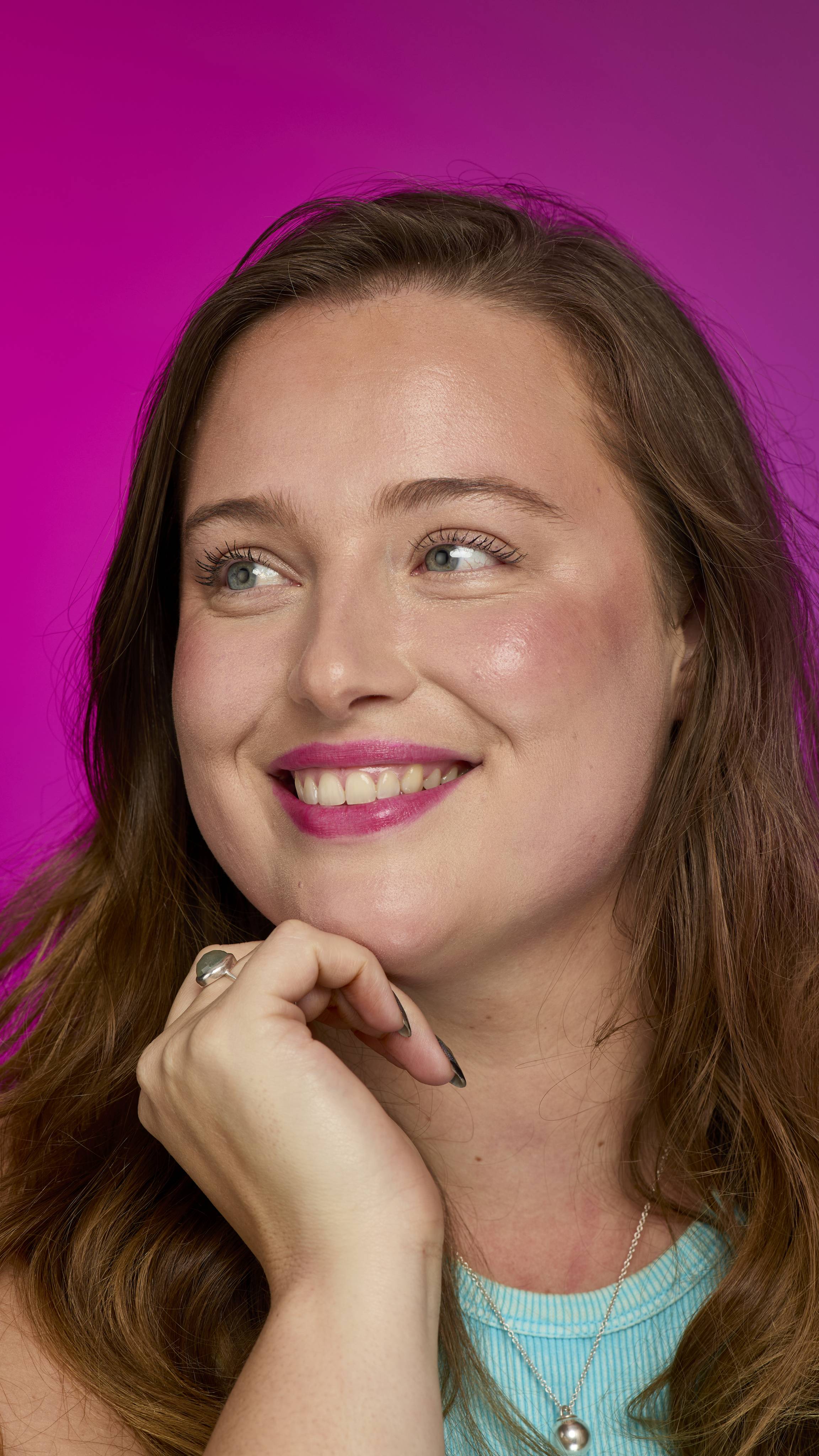 Lush Rhubarby lip stain in pink colour (British brand)