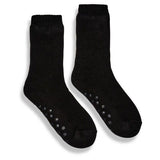 Ribbon Adult Eskimo Style Fleece Socks (4-7) Black