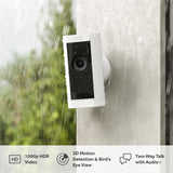 Ring Stick Up Cam Pro with Solar Panel in White