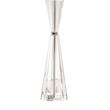 Risha Crystal Table Lamp with Ivory Faux Silk Shade