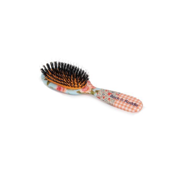 Rock &amp;amp; Ruddle Pink Gingham Small Synthetic Bristle Hairbrush