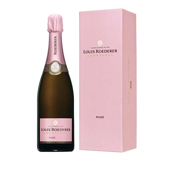 Louis Roederer Vintage Rosé Champagne 75cl gift box, imported from the UK