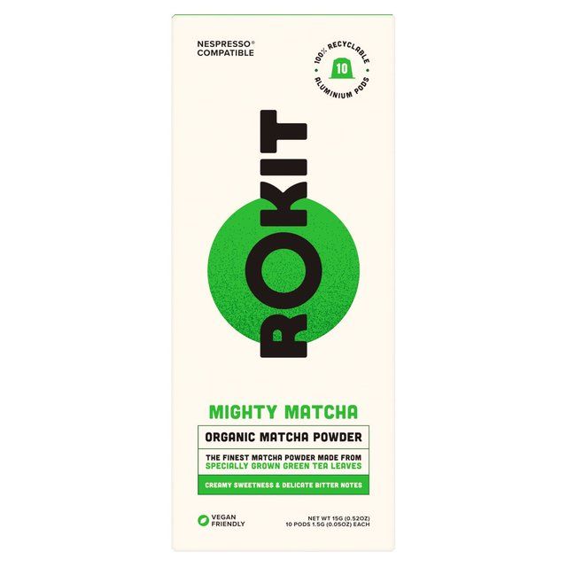 Rokit Pods Organic Matcha Green Tea Nespresso Compatible Pods   10 per pack