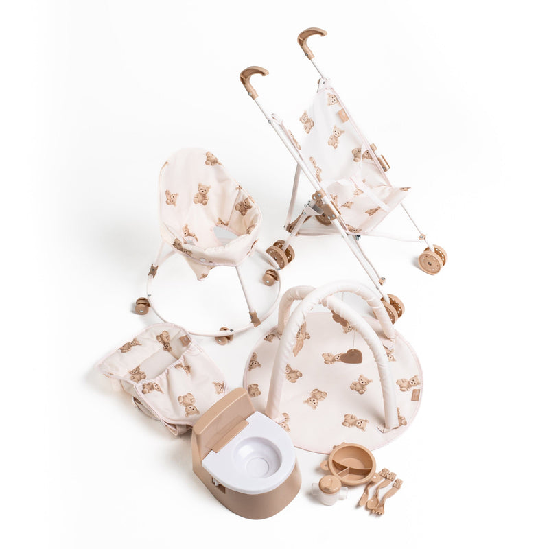 Roma Teddy 10 piece doll accessory set for 26-45cm dolls - British product