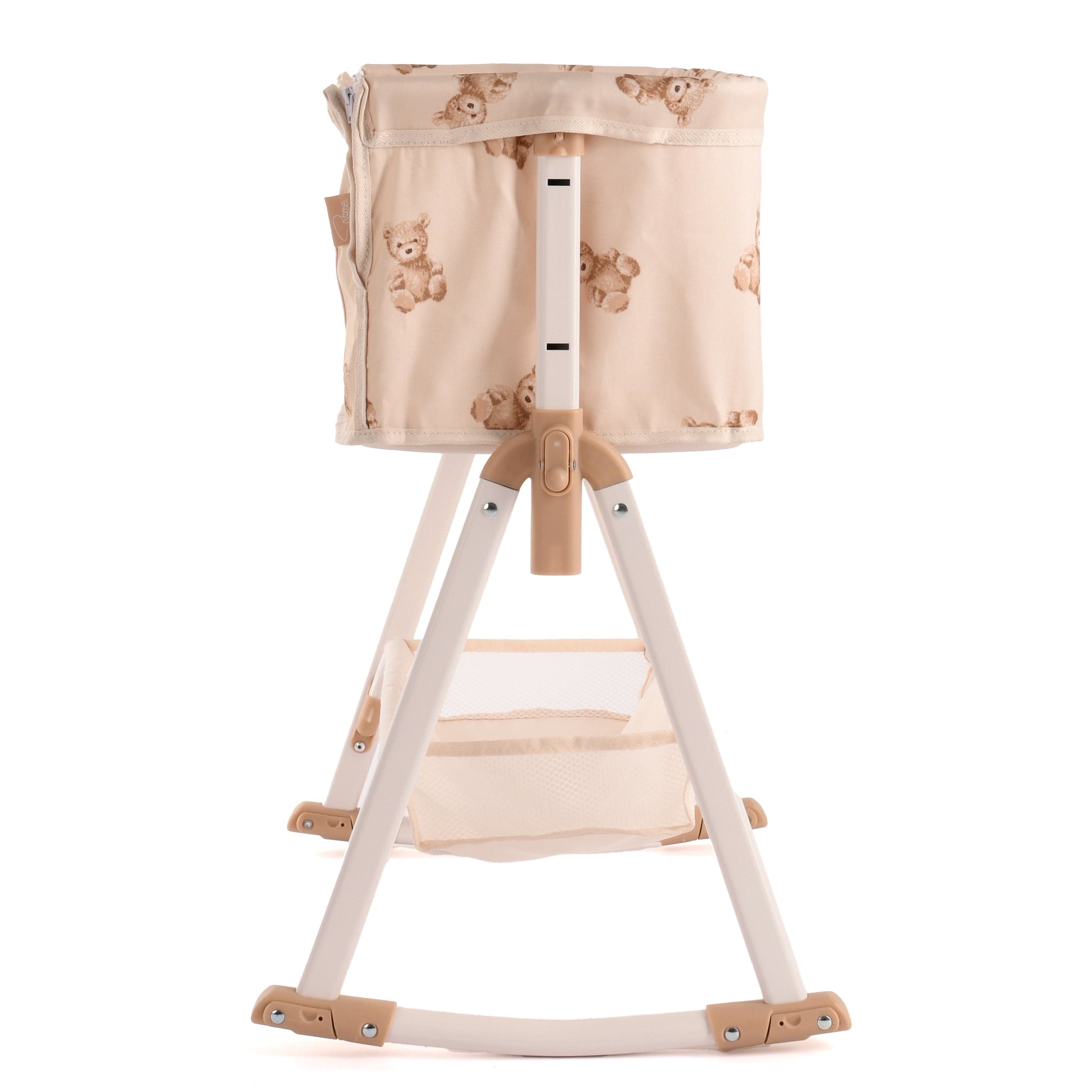 Roma Teddy toy bedside crib with storage basket - British product