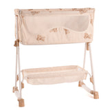 Roma Teddy toy bedside crib with storage basket - British product