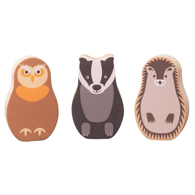 Rosa &amp;amp; Bo Wooden Play Set Characters Woodland Animals for Toddlers