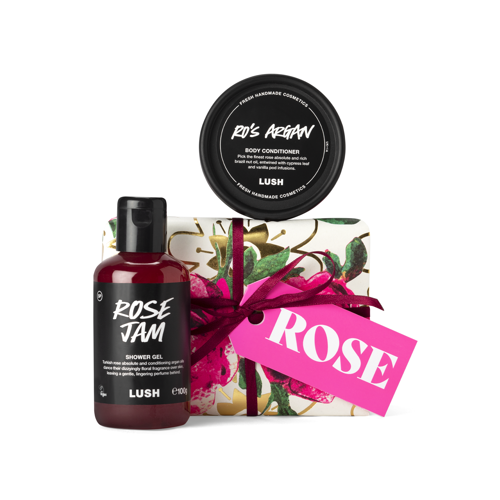 Lush Rose Gift set with shower gel and body conditioner - British product