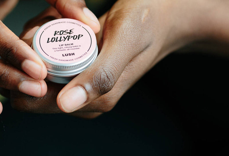 Lush Rose Lollipop lip balm with rose oil - British product