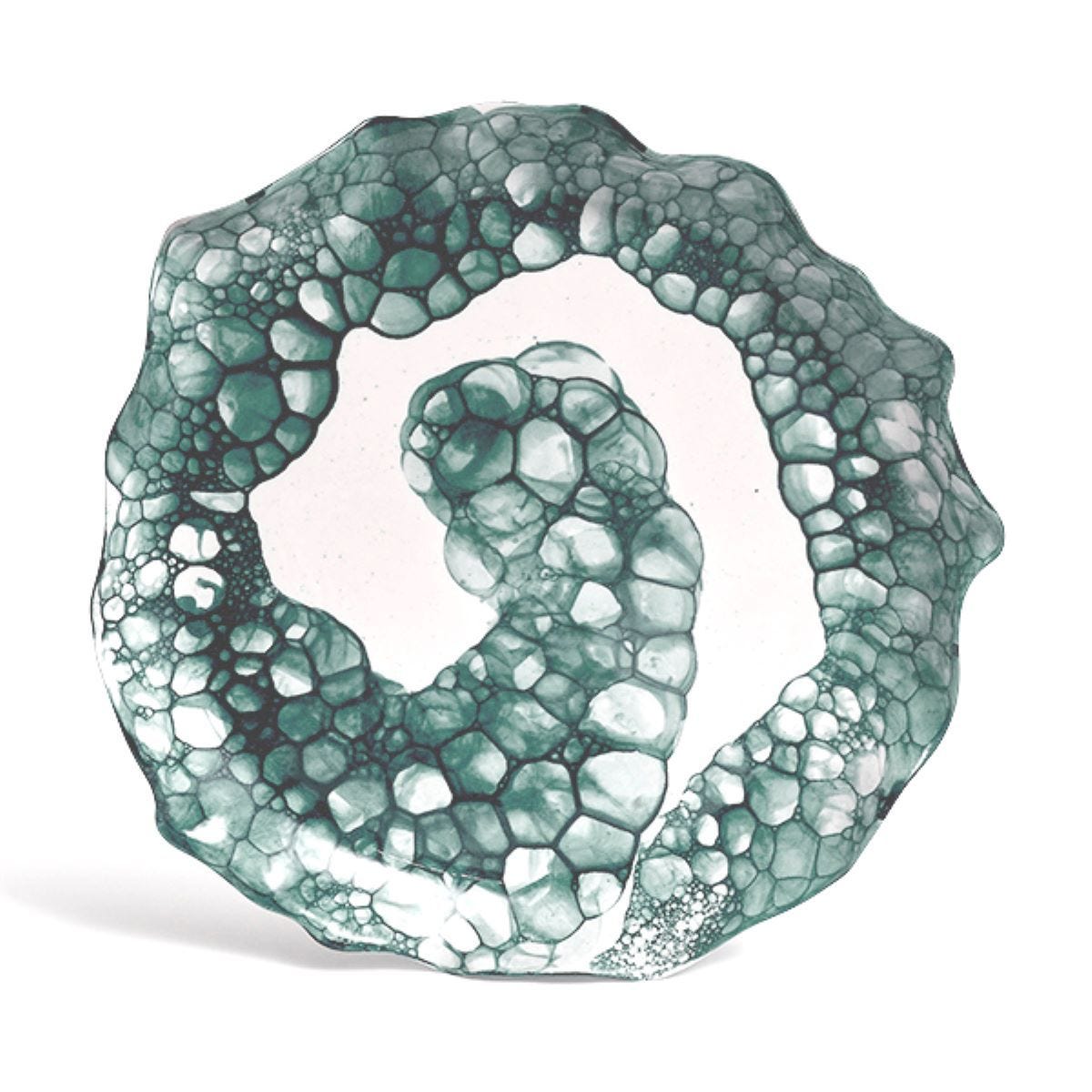 DB Ceramic teal round serving platter, 36cm - British product