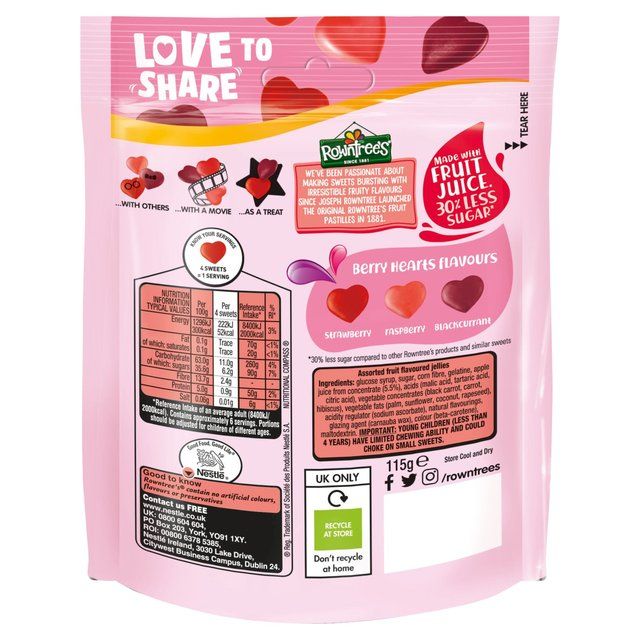 Rowntree's Berry Hearts   115g