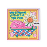 Lush Rub-A-Dub-Dub greetings card with floral design (British brand)