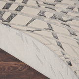 Rustic Textures Ivory &amp;amp; Grey Circle Rug, 160 cm