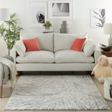Rustic Textures Ivory &amp;amp; Grey Rug in 3 Sizes
