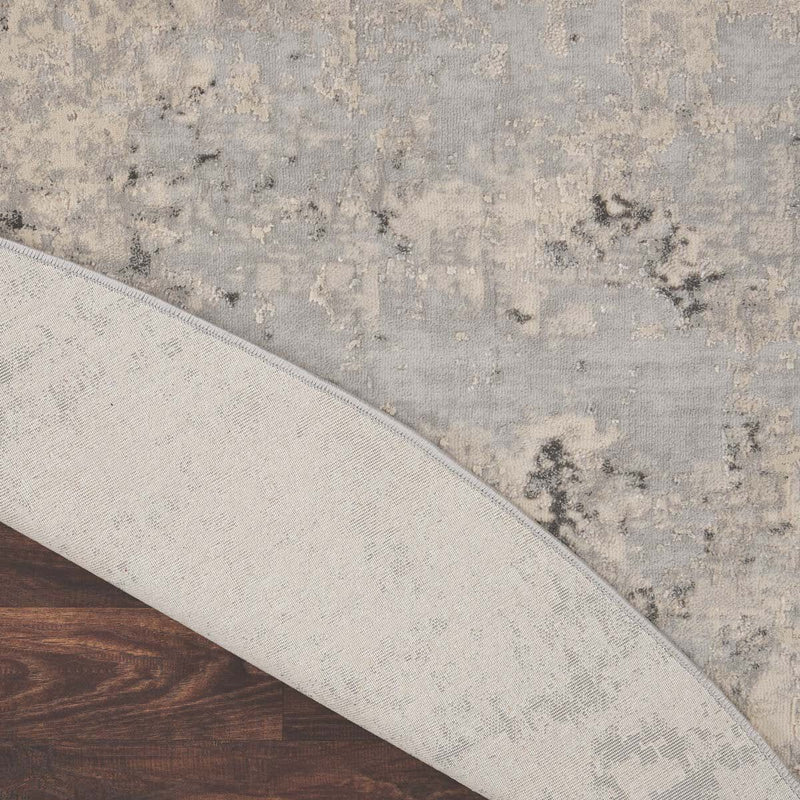 Rustic Textures Mottled Grey Circle Rug, 160 cm