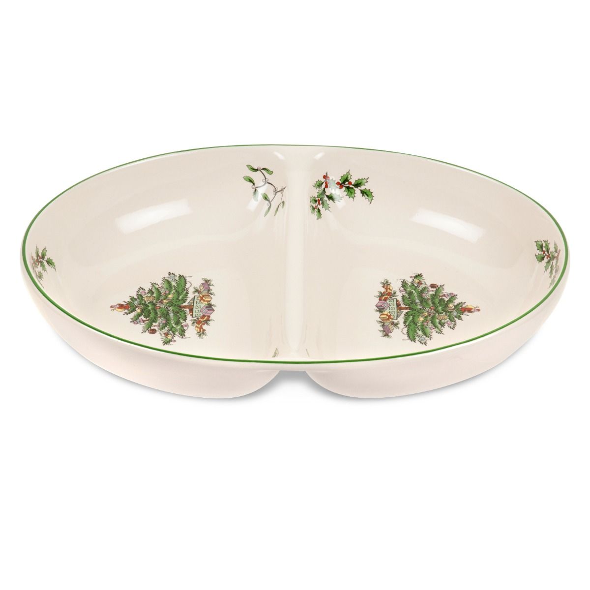 Spode Christmas divided serving dish 11.5 inch, imported from the UK