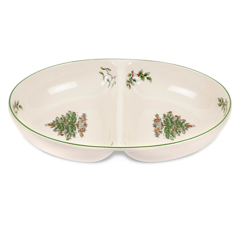 Spode Christmas divided serving dish 11.5 inch, imported from the UK