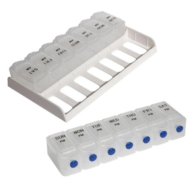 Safe &amp;amp; Sound AM/PM 7 Day Push Button Pill Box