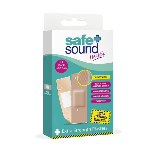 Safe &amp;amp; Sound Extra Strength Plasters   12 per pack