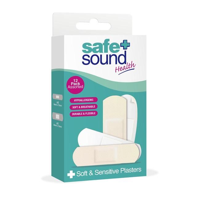 Safe &amp;amp; Sound Soft &amp;amp; Sensitive Plasters   12 per pack