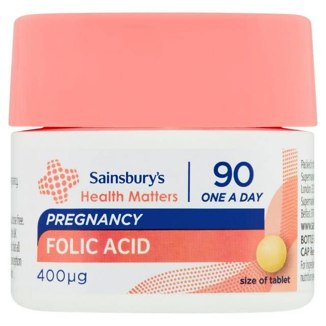 Sainsbury's Folic Acid x90 400ug