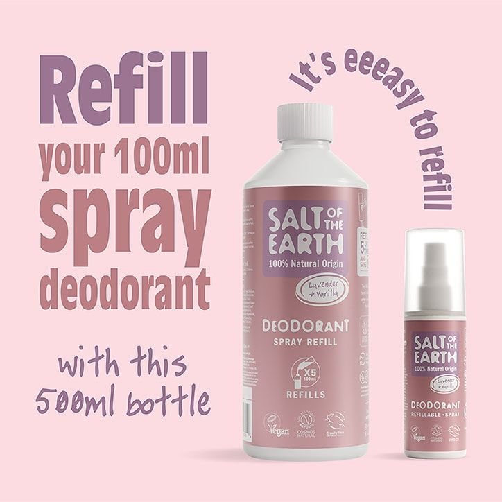 Salt of the Earth - Amber &amp;amp; Sandalwood Natural Deodorant Spray Refill 500ml