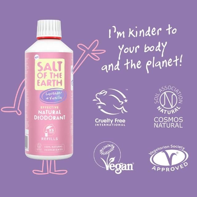 Salt of the Earth Lavender &amp;amp; Vanilla Natural Deodorant Spray Refill   500ml