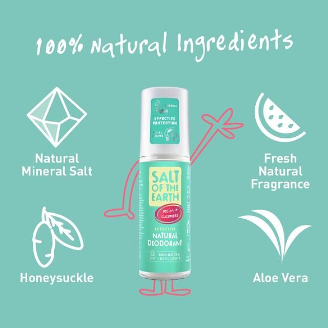 Salt of the Earth Melon &amp;amp; Cucumber Natural Deodorant Spray   100ml
