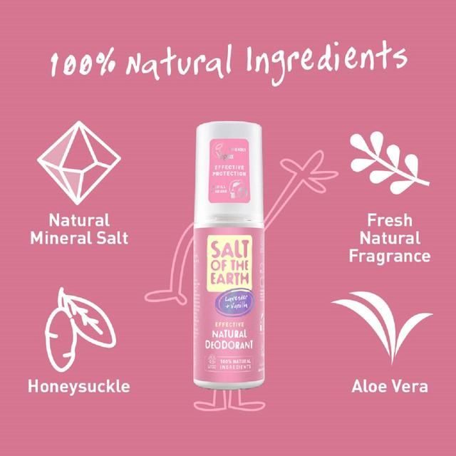 Salt of the Earth Natural Spray Deodorant Lavender &amp;amp; Vanilla   100ml