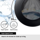Samsung WD11DG5B15BEEU 11/6kg Washer Dryer, D Rated in White