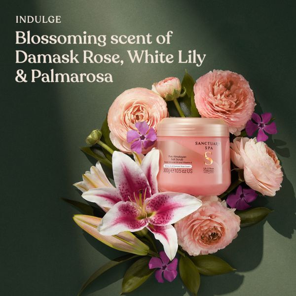 Sanctuary Spa Lily &amp;amp; Rose Pink Himalayan Salt Scrub 300G