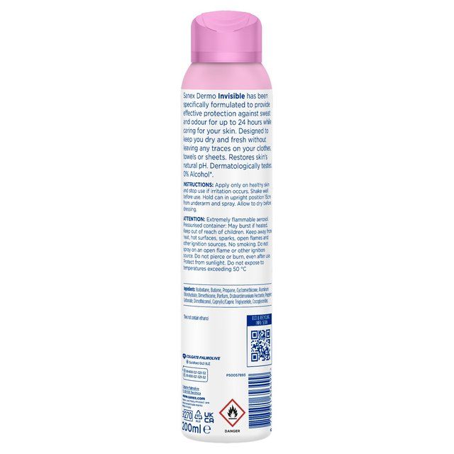 Sanex Deo Invisible Dry Deodorant   200ml