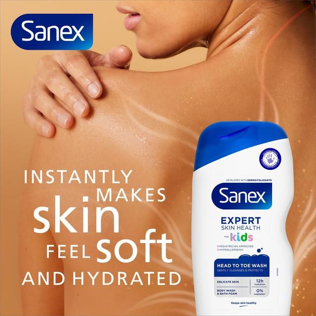 Sanex Expert Skin Health Kids Bubble Bath Body Wash Shower Gel   450ml