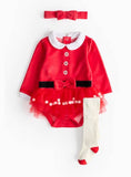Santa Bodysuit &amp;amp; Tights Set 6-9 months