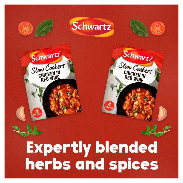 Schwartz Chicken In Red Wine Slow Cook Recipe Mix   35g