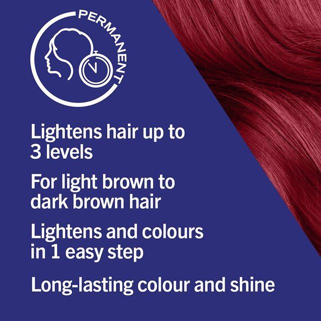 Schwarzkopf LIVE Long-Lasting Permanent Red Hair Dye Deep Red L75   115g
