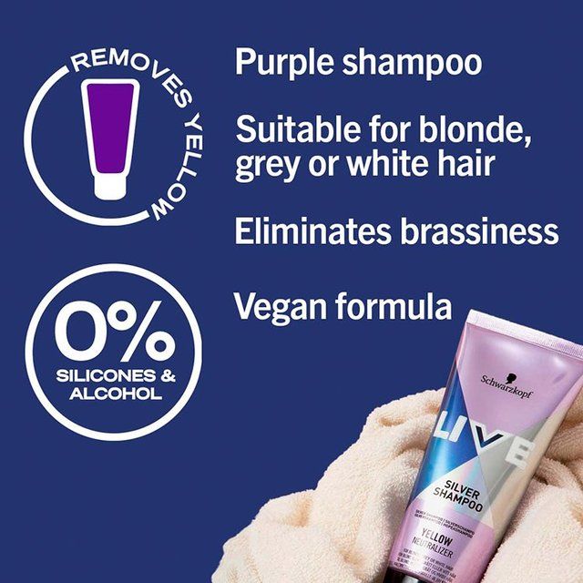 Schwarzkopf LIVE Silver Shampoo   200ml