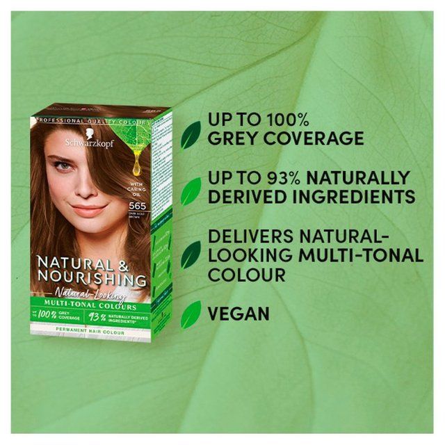 Schwarzkopf Natural &amp;amp; Nourishing 565 - Dark Gold Brown Permanent Hair Dye   143g