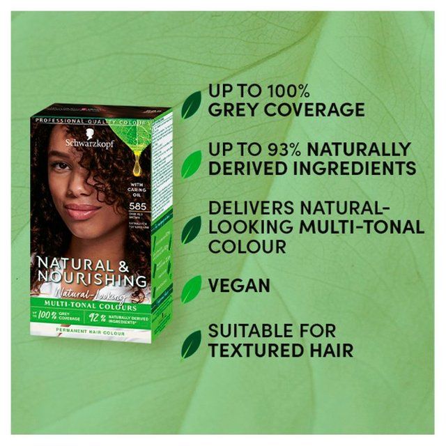 Schwarzkopf Natural &amp;amp; Nourishing 585 - Dark Red Brown Permanent Hair Dye   143g