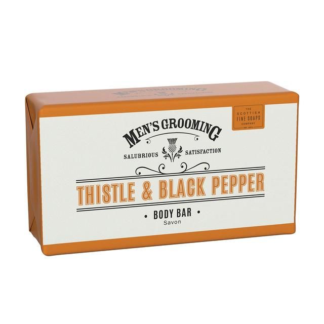 Scottish Fine Soaps Thistle &amp;amp; Black pepper Body Bar Wrapped   220g