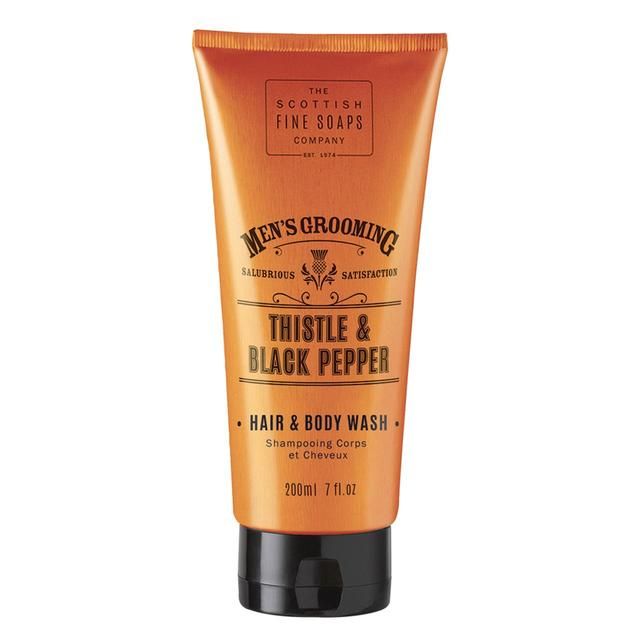 Scottish Fine Soaps Thistle &amp;amp; Black Pepper Hair &amp;amp; Body Wash Tube   200ml