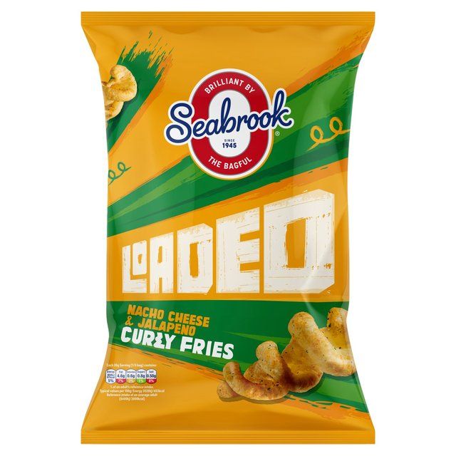 Seabrook Loaded Curly Fries Nacho Cheese &amp;amp; Jalapeno   100g
