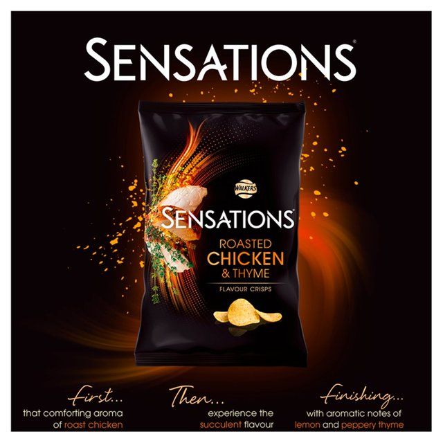 Sensations Roasted Chicken &amp;amp; Thyme Sharing Bag Crisps   150g