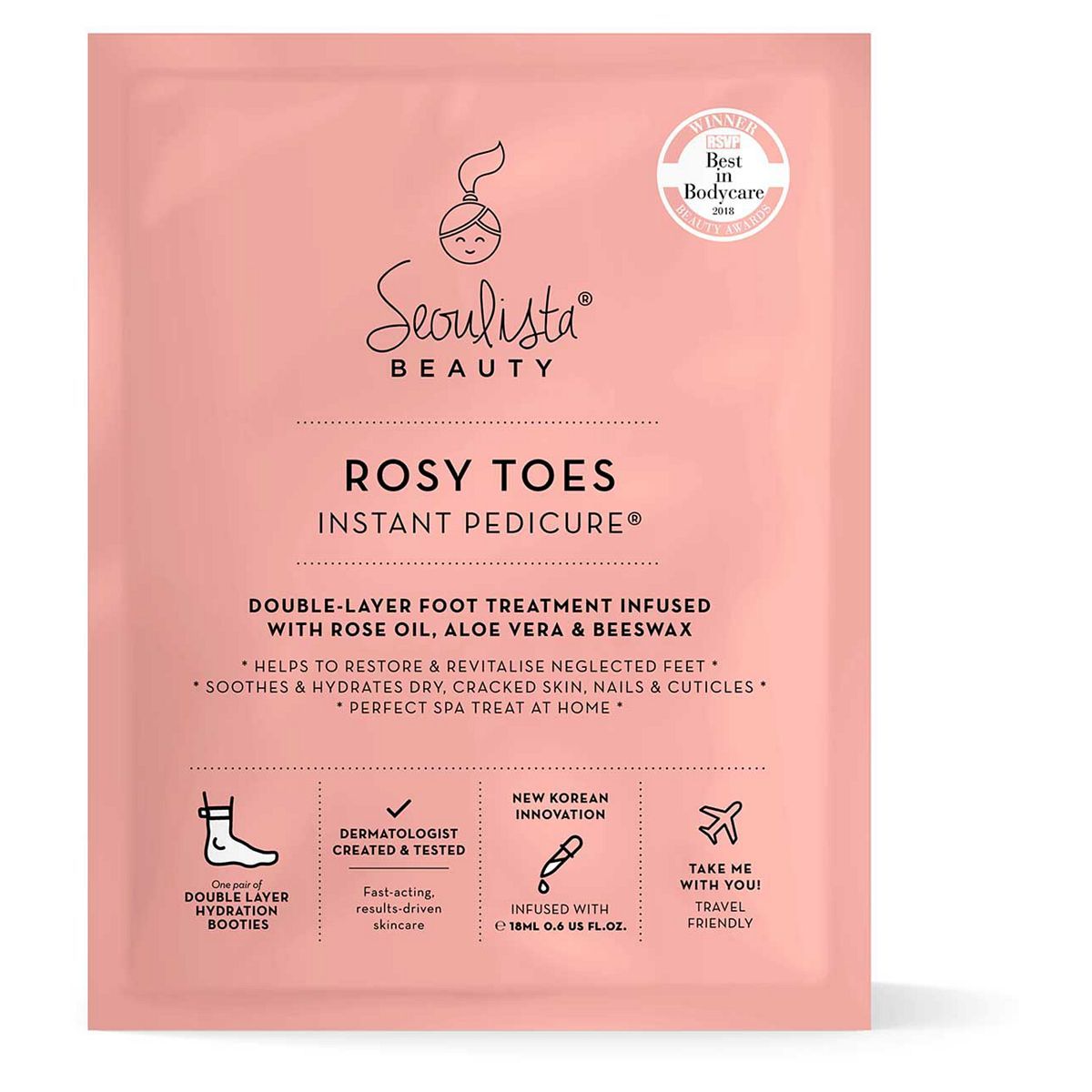 Seoulista Beauty Rosy Toes Instant Pedicure - 1 Pair