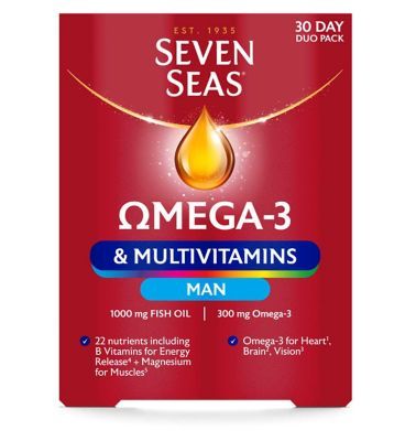 Seven Seas Omega-3 & Πολυβιταμίνες για Άνδρες 30 Ημερών Duo Pack