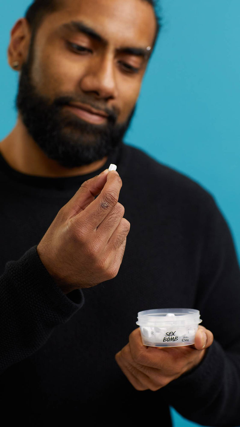 Lush Sex Bomb mouthwash tablets for fresh breath (British brand)