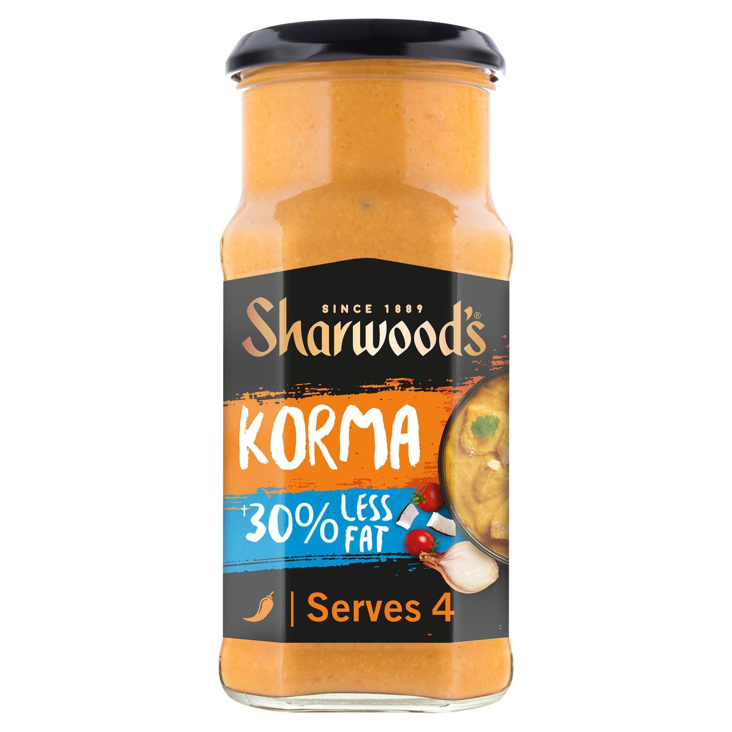 Sharwood's Korma vähärasvainen currykastike 420g
